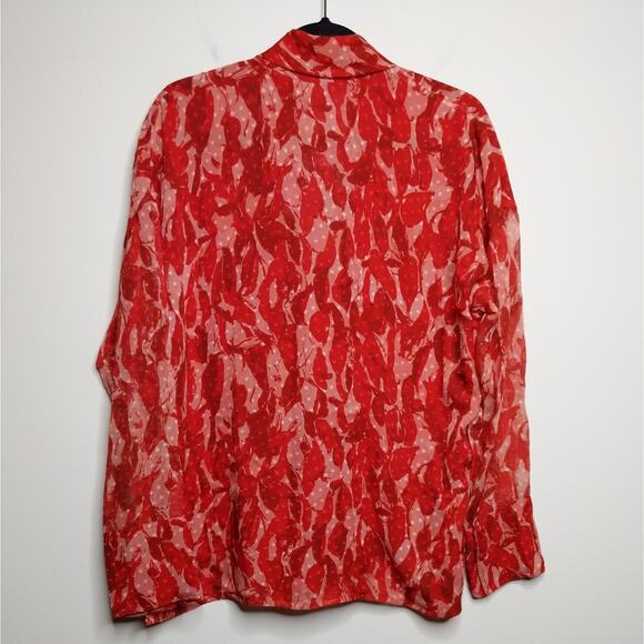 GREY Jason Wu Clip Dot Tie Blouse - Size 10 - NWT - Picture 7 of 9